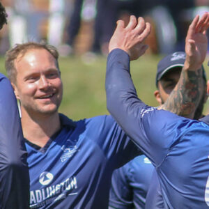 Oxfordshire Cricketers wearing Chadlington Brewery sponsored kit