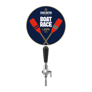 Chadlington Brewery Boat Race lager (5.0%) — keg tap badge