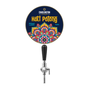 Chadlington Brewery Kati Patang Indian lager (4.6%) — keg tap badge